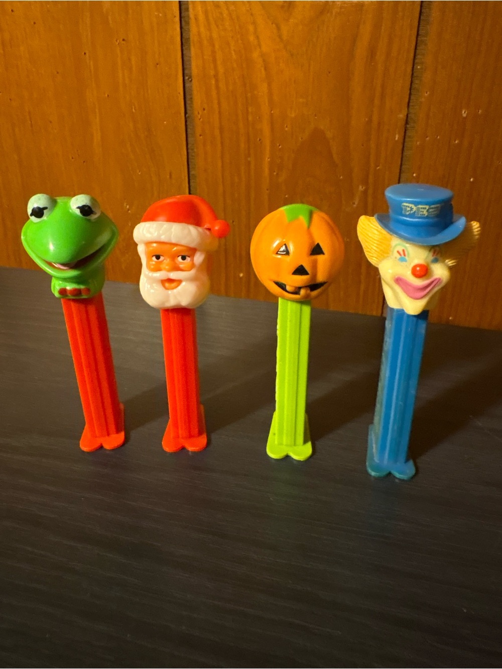 Classic Assorted Character Pez Dispensers - Kermit, Santa, Pumpkin, clown